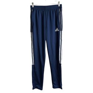 Adidas Youth Tiro 24 Navy Blue 3‑Stripe Track Pants Zipper Ankles Boys 13‑14Y